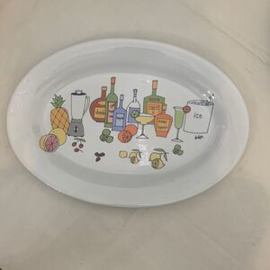 Margarita By Ursula Dodge Signature Porcelain 18 X 12 1/2 Cocktail Serviing Tray